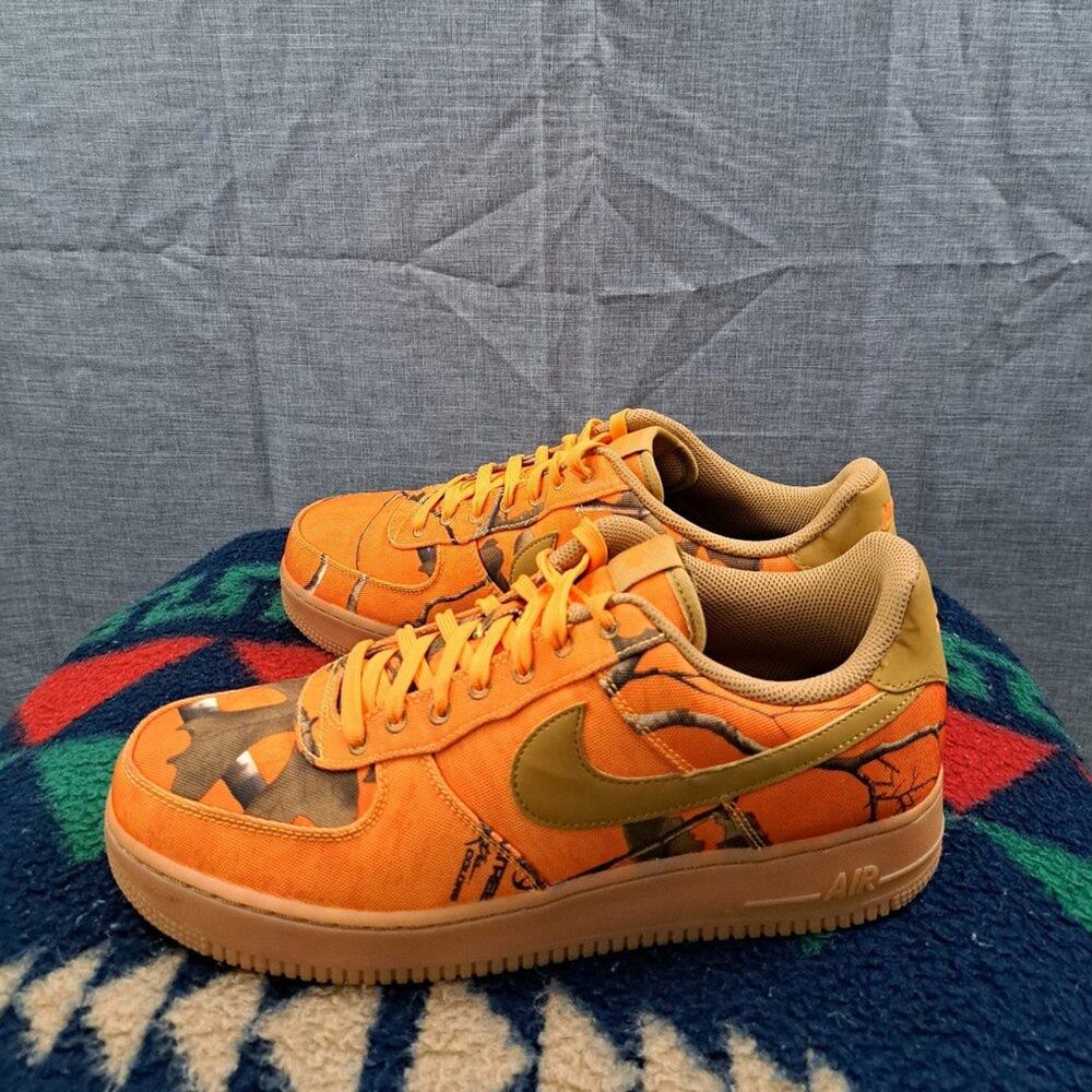 %Nike Air Force 1 '07 Realtree Camo “Orange” Wheat Gum  Men’s 10.5 / A 17